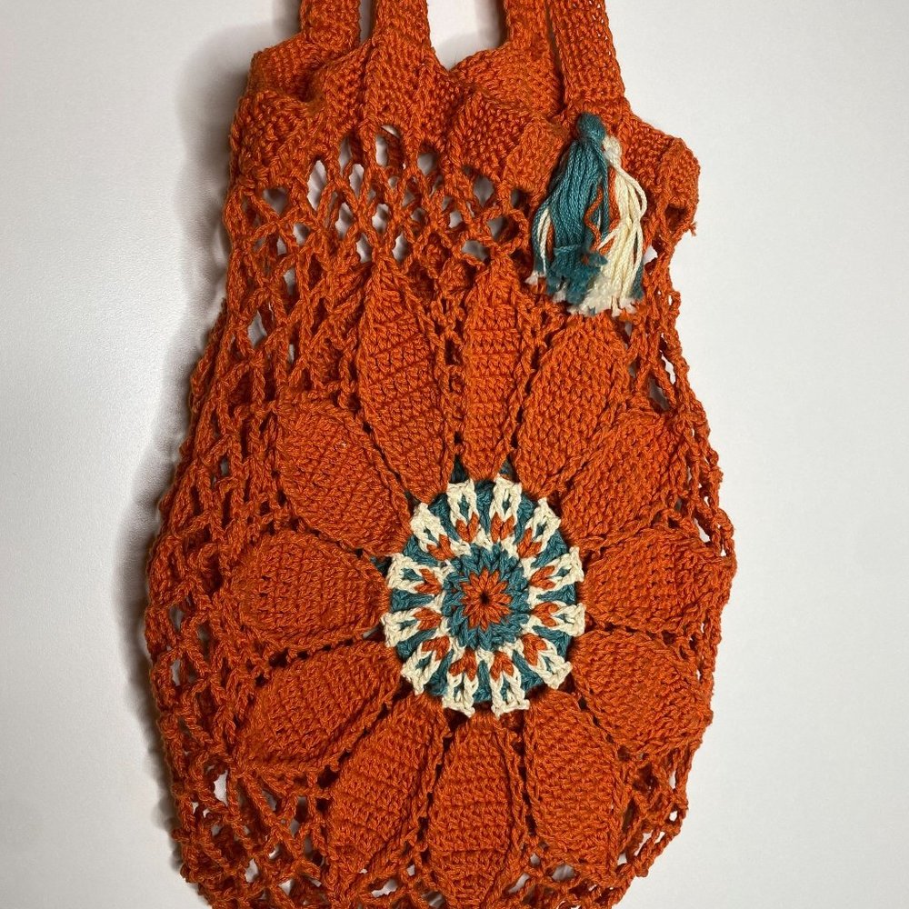 Heartstrings Flower Crochet Bag View 2